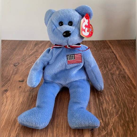 3 FOR $25: Authentic TY Beanie Babies America the Bear, 2001. NWT - Picture 1 of 3